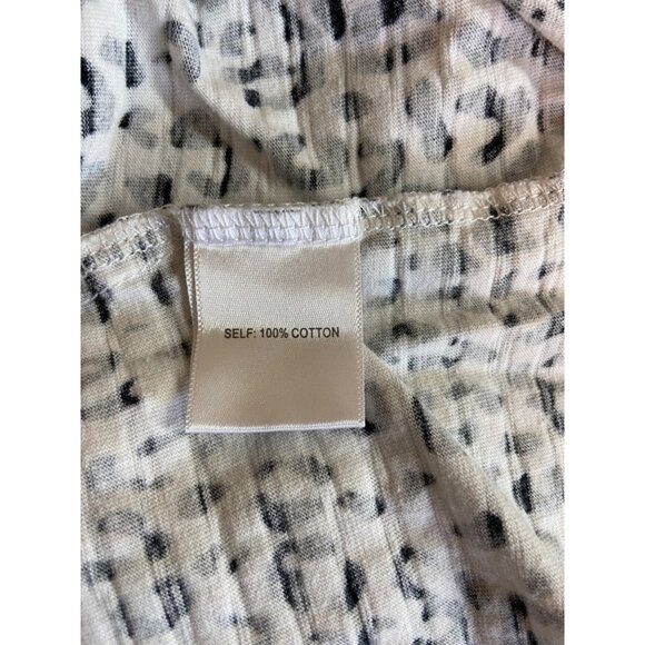 Jane Delancey Women Blouse Small Black White Leopard Flutter Sleeve Mob Wife Y2K - Picture 7 of 9